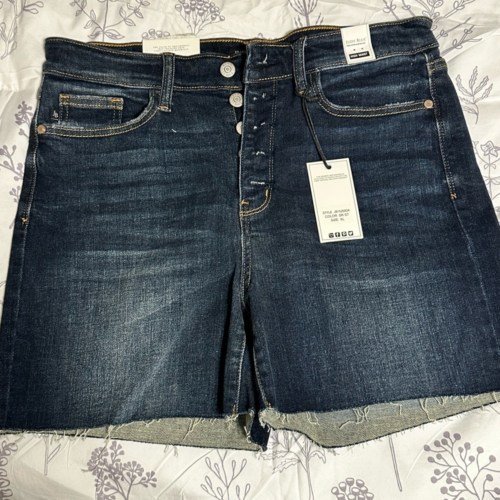 Judy Blue Deep Indigo Denim Shorts